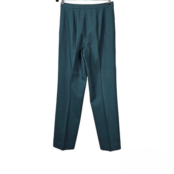 Pendleton Vintage High Waist Pleated Green Virgin Wool Trouser Pants - Picture 7 of 9